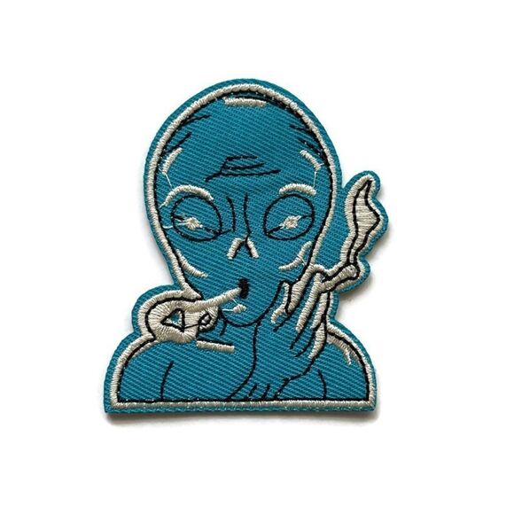Stoner Alien Embroidered Patch - Picture 1 of 3